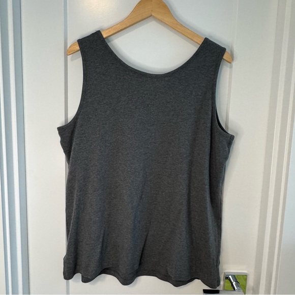 Lands’ End Plus Size 2X Gray Tank Top – Soft Knit Layering Essential - Picture 2 of 5